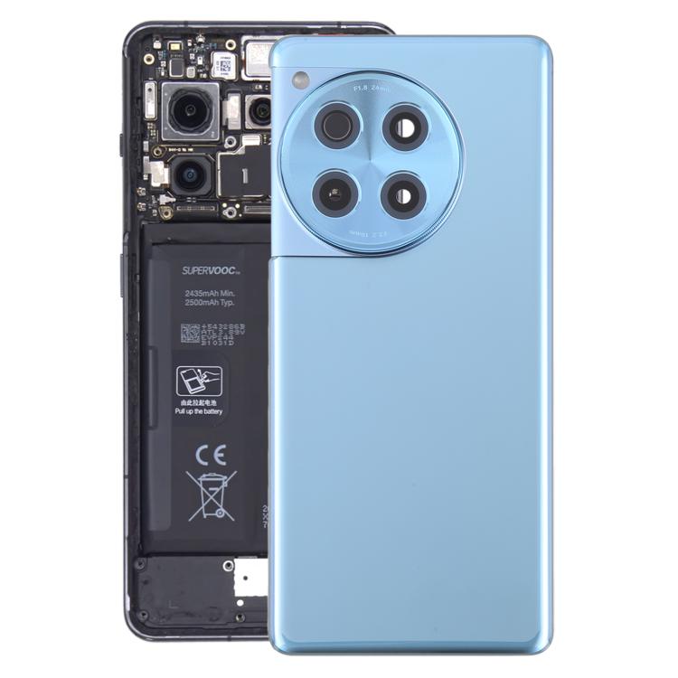 For OnePlus Ace 3 Battery Back Cover with Camera Lens Cover, For OnePlus Ace 3(with Camera Lens Cover) For OnePlus Ace 3(with Camera Lens Cover) Blue