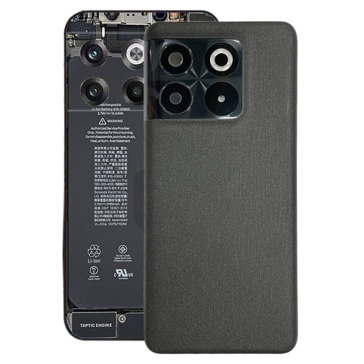 For OnePlus Ace Pro PGP110 Battery Back Cover with Camera Lens Cover, For OnePlus Ace Pro For OnePlus Ace Pro Black