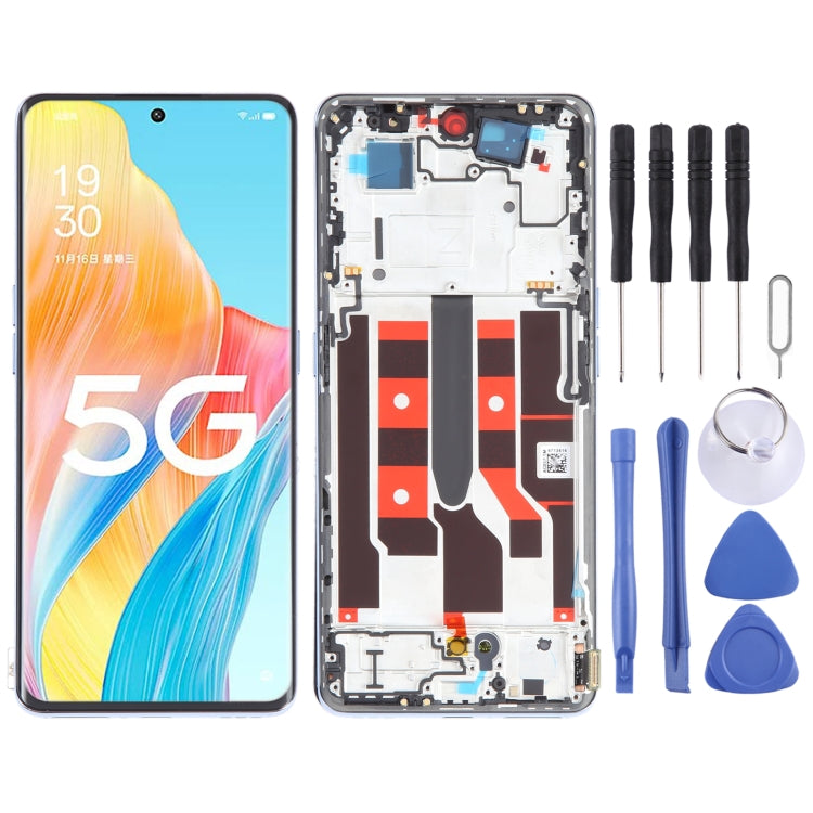 Original LCD Screen For OPPO A1 Pro Digitizer Full Assembly with Frame, For OPPO A1 Pro For OPPO A1 Pro Blue