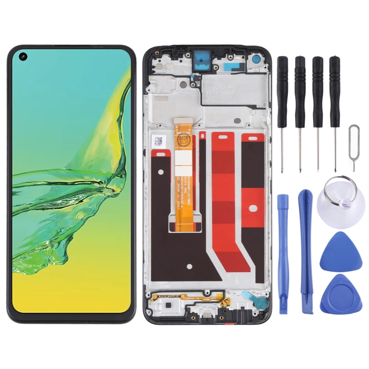 Original LCD Screen and Digitizer Full Assembly With Frame for OPPO A32 PDVM00, For OPPO A32 For OPPO A32