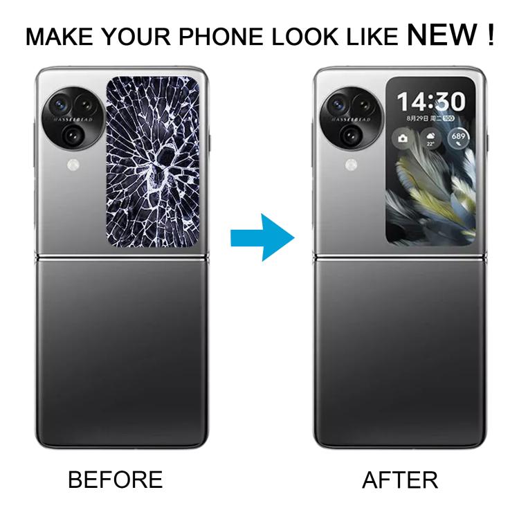 Original LCD Secondary Screen with Digitizer Full Assembly, For OPPO Find N3 Flip (Original LCD Secondary)