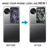 Original LCD Secondary Screen with Digitizer Full Assembly, For OPPO Find N3 Flip (Original LCD Secondary)