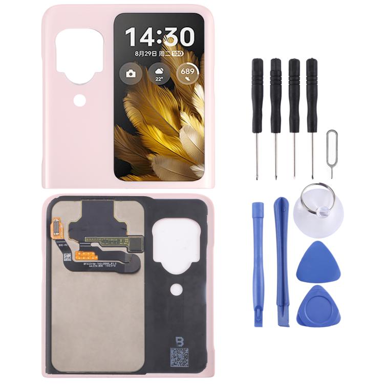 Original LCD Secondary Screen with Digitizer Full Assembly, For OPPO Find N3 Flip (Original LCD Secondary) For OPPO Find N3 Flip (Original LCD Secondary) Pink