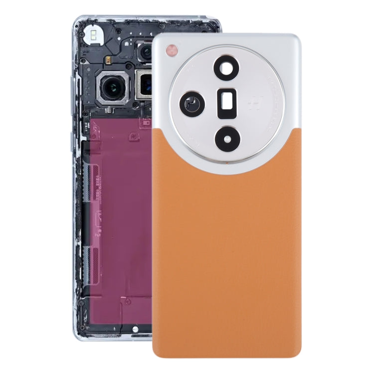 For OPPO Find X7 Ultra Original Battery Back Cover with Camera Lens Cover, For OPPO Find X7 Ultra(Original) For OPPO Find X7 Ultra(Original) Brown