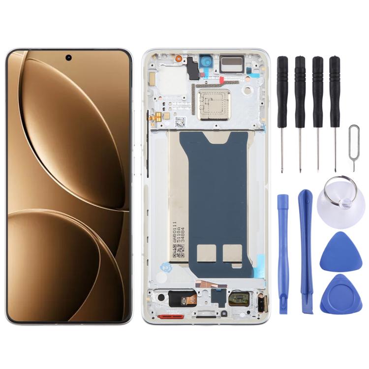 For Xiaomi Redmi K80 AMOLED Original LCD Screen Digitizer Full Assembly with Frame, For OPPO Find X8 (Original) For OPPO Find X8 (Original) Silver