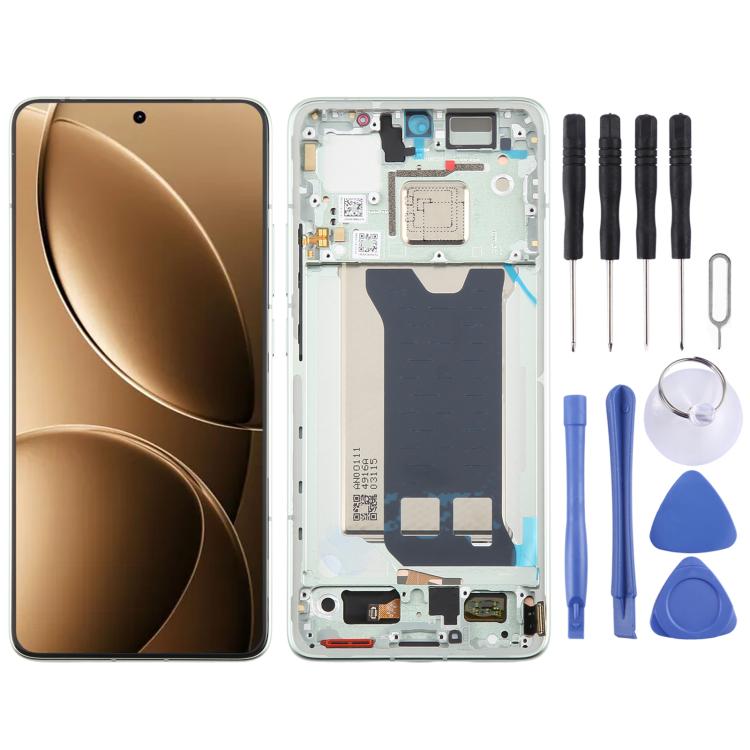 For Xiaomi Redmi K80 AMOLED Original LCD Screen Digitizer Full Assembly with Frame, For OPPO Find X8 (Original) For OPPO Find X8 (Original) Green