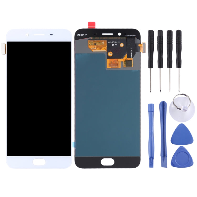Original LCD Screen and Digitizer Full Assembly for OPPO R9s, For OPPO R9s For OPPO R9s White