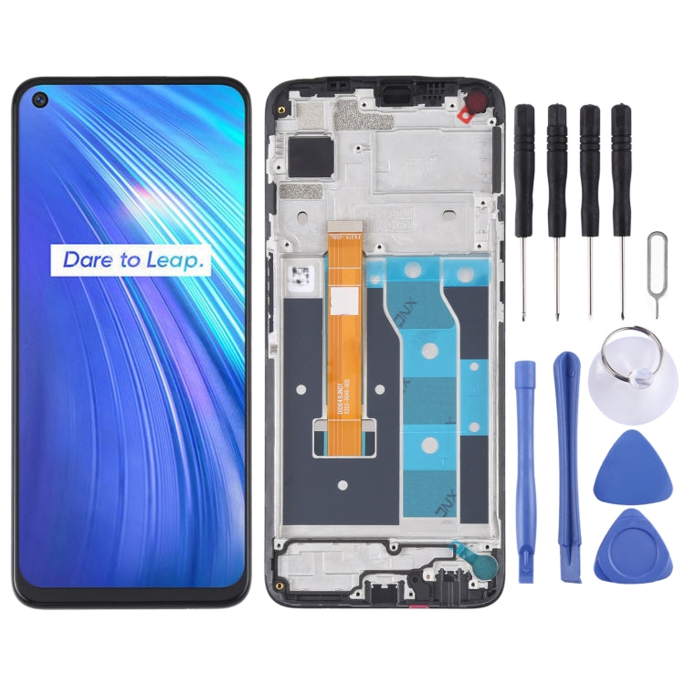 LCD Screen and Digitizer Full Assembly With Frame for OPPO Realme 6 RMX2001, For OPPO Realme 6 For OPPO Realme 6