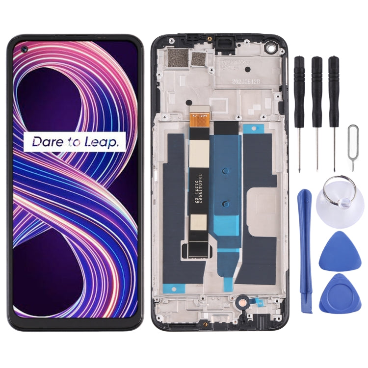 LCD Screen and Digitizer Full Assembly with Frame for OPPO Realme 8 5G, For OPPO Realme 8 5G For OPPO Realme 8 5G