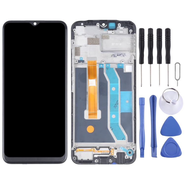 Original LCD Screen and Digitizer Full Assembly With Frame for OPPO Realme C11 RMX2185, For OPPO Realme C11