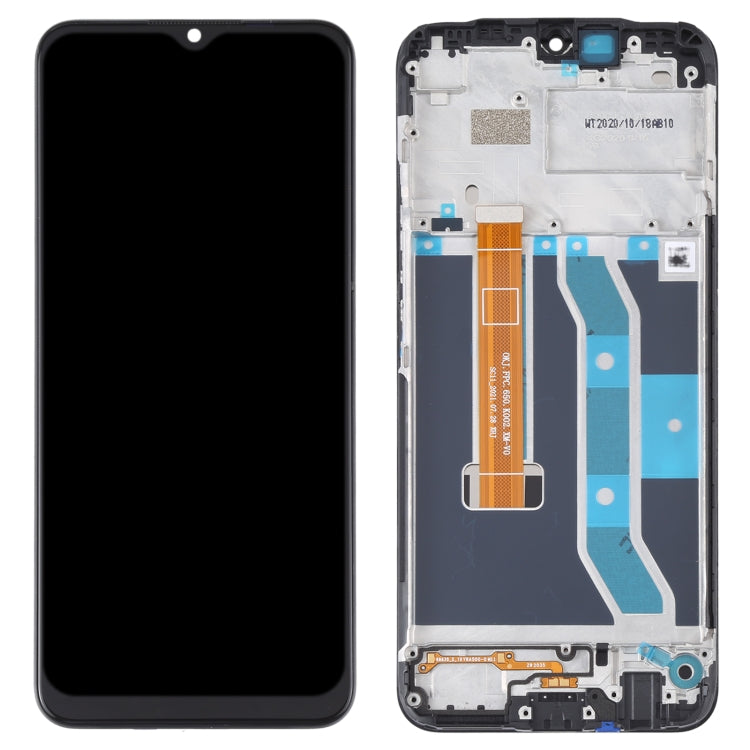 Original LCD Screen and Digitizer Full Assembly With Frame for OPPO Realme C15 RMX2180(Standard Version MTK), For OPPO Realme C15(MTK)