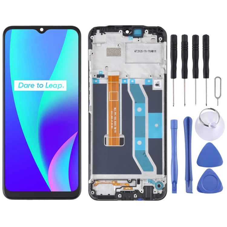 Original LCD Screen and Digitizer Full Assembly With Frame for OPPO Realme C15 RMX2180(Qualcomm Version), For OPPO Realme C15 (Qualcomm) For OPPO Realme C15 (Qualcomm)