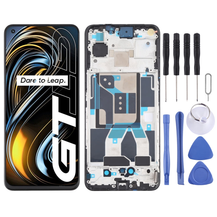 Original Super AMOLED Material LCD Screen and Digitizer Full Assembly with Frame for OPPO Realme GT 5G RMX2202, For OPPO Realme GT 5G (Original) For OPPO Realme GT 5G (Original)
