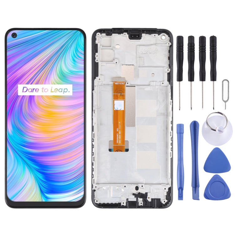 Original LCD Screen and Digitizer Full Assembly With Frame for OPPO Realme Q2 RMX2117, For OPPO Realme Q2 For OPPO Realme Q2
