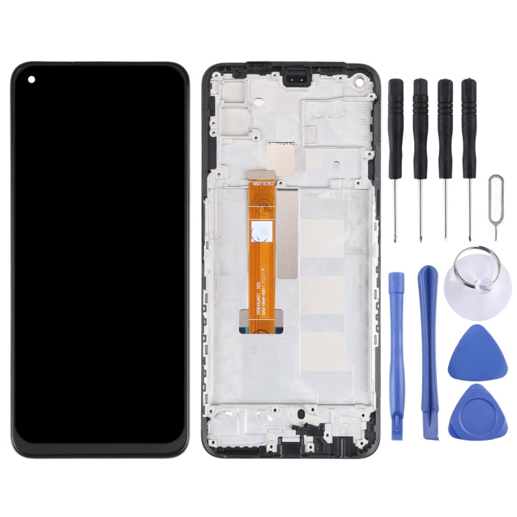 Original LCD Screen and Digitizer Full Assembly With Frame for OPPO Realme Q2 RMX2117, For OPPO Realme Q2