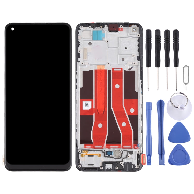 Original LCD Screen and Digitizer Full Assembly With Frame for OPPO Reno4 SE PEAT00 PEAM00, For OPPO Reno4 SE (Original)