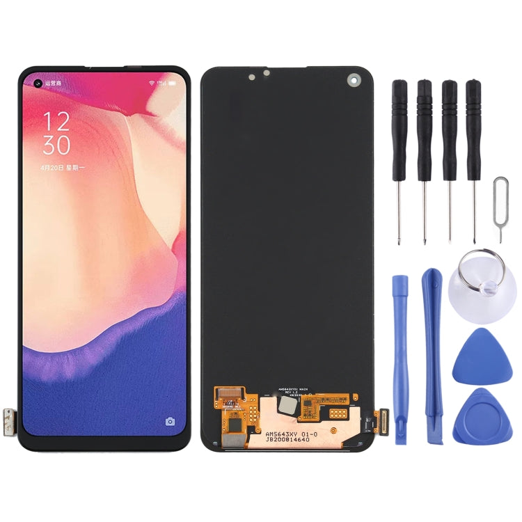 Original AMOLED Material LCD Screen for OPPO Reno5 F With Digitizer Full Assembly, For OPPO Reno5 F For OPPO Reno5 F