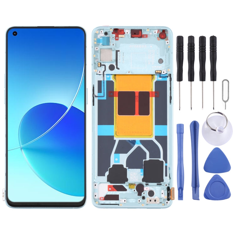 Original LCD Screen and Digitizer Full Assembly with Frame For OPPO Reno6 5G PEQM00 CPH2251, For OPPO Reno6 5G For OPPO Reno6 5G Green