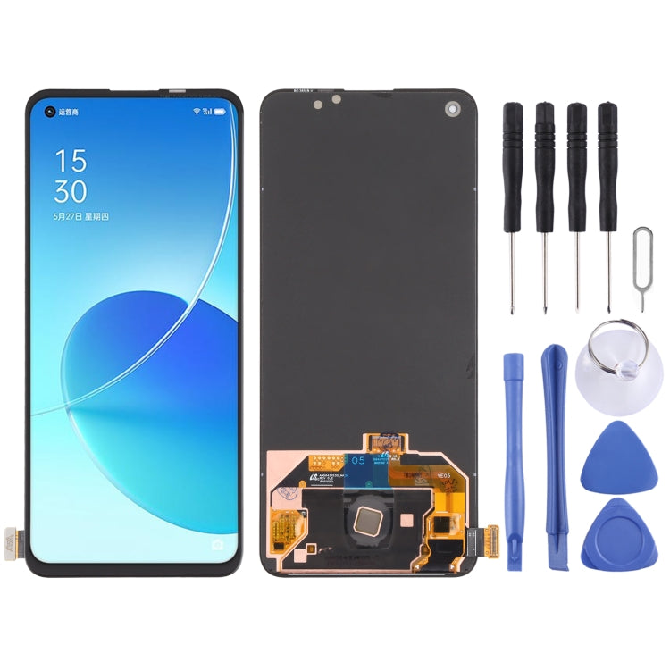 Original LCD Screen and Digitizer Full Assembly for OPPO Reno6 5G PEQM00 CPH2251, For OPPO Reno6 5G (Original) For OPPO Reno6 5G (Original)