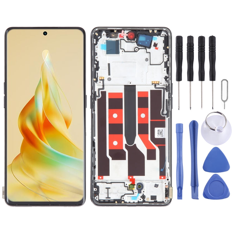 Original LCD Screen For OPPO Reno8 T 5G Digitizer Full Assembly with Frame, For OPPO Reno8 T 5G For OPPO Reno8 T 5G Black