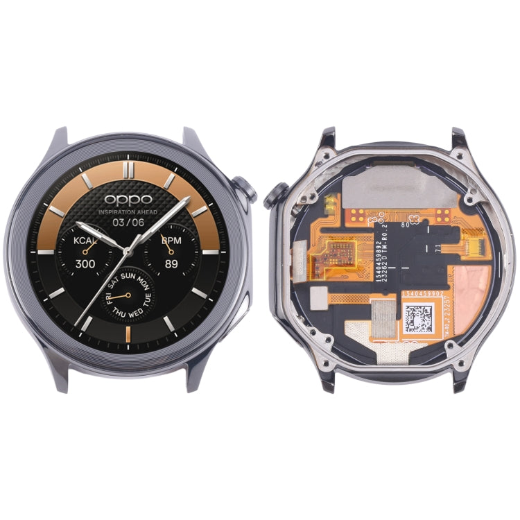 For OPPO Watch X LCD Screen and Digitizer Full Assembly With Frame, For OPPO Watch X (Black), For OPPO Watch X (Silver) For OPPO Watch X (Black) Black