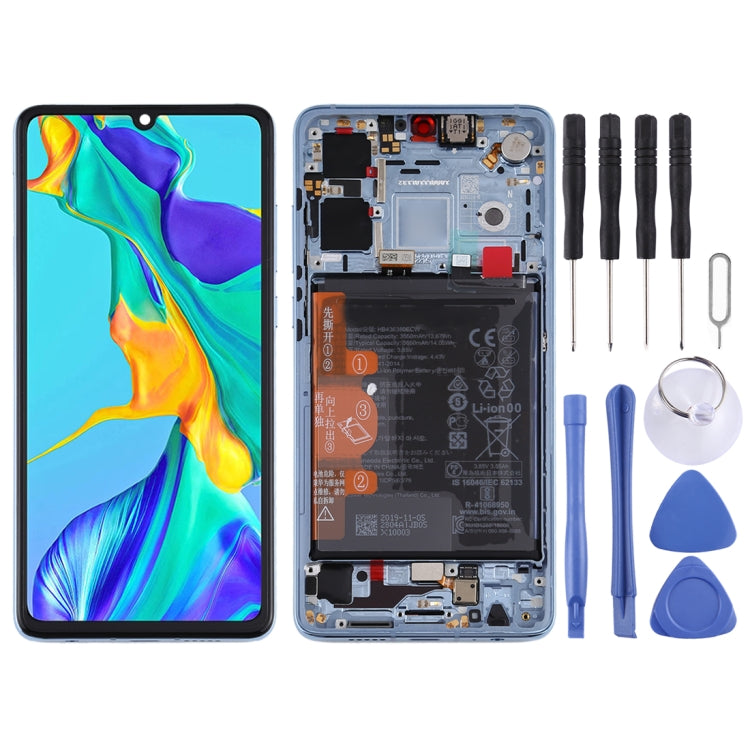 LCD Screen and Digitizer Full Assembly with Frame for Huawei P30, For P30, For Huawei P30(Original), For Huawei P30(Breathing Crystal) For Huawei P30(Breathing Crystal) Breathing Crystal