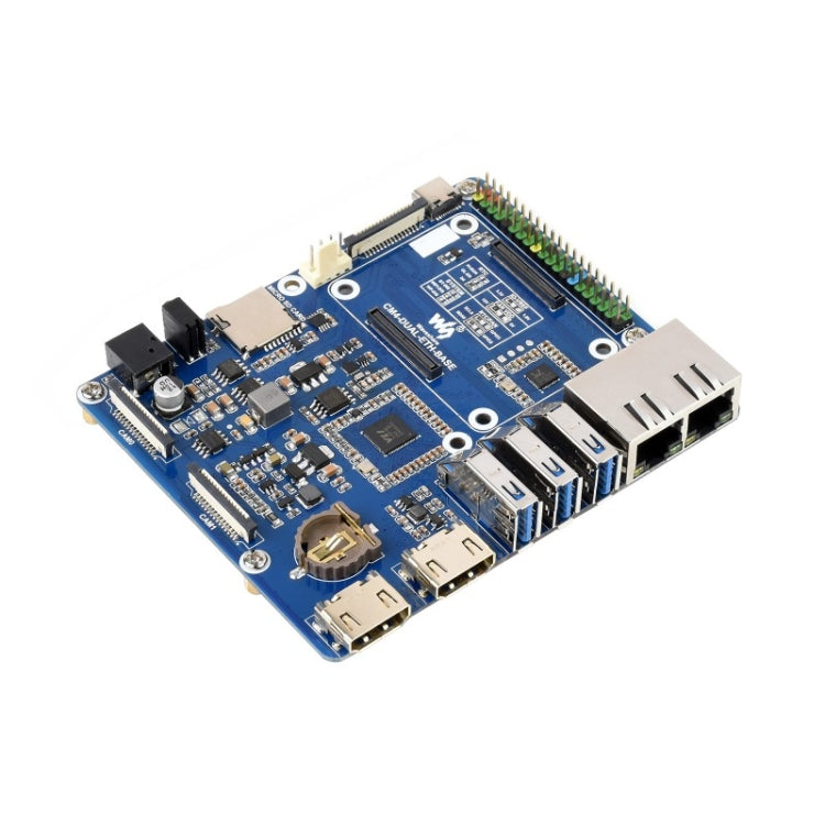 Waveshare Compute Module Dual Gigabit Ethernet Base Board for Raspberry Pi CM4, For Raspberry Pi CM4 For Raspberry Pi CM4