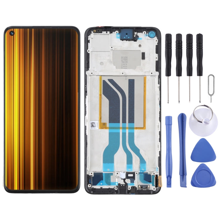 Original AMOLED LCD Screen Digitizer Full Assembly with Frame, For Realme GT Neo 3T RMX3372 RMX3371, For Realme GT2, For Realme GT Neo2T For Realme GT Neo 3T RMX3372 RMX3371