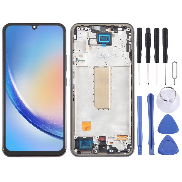 For Samsung Galaxy A34 SM-A346B Incell LCD Screen Digitizer Full Assembly with Frame, For Samsung Galaxy A34 For Samsung Galaxy A34