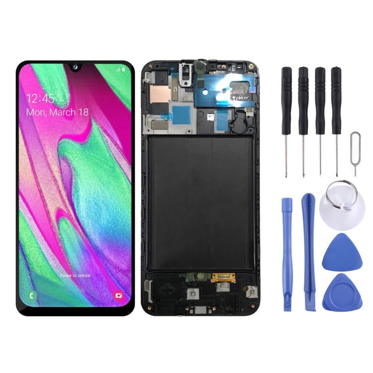 Original LCD Screen and Digitizer Full Assembly with Frame for Galaxy A50 SM-A505F, For Samsung Galaxy A50 (Frame) For Samsung Galaxy A50 (Frame)