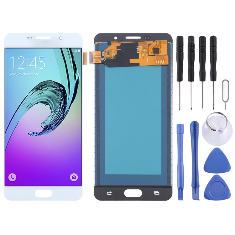 LCD Screen and Digitizer Full Assembly (TFT Material) for Galaxy A7 (2016), A710F, A710F/DS, A710FD, A710M, A710M/DS, A710Y/DS, A7100, For Samsung Galaxy A7 (2016) TFT, For Galaxy A7 (2016) (TFT) For Galaxy A7 (2016) (TFT) White