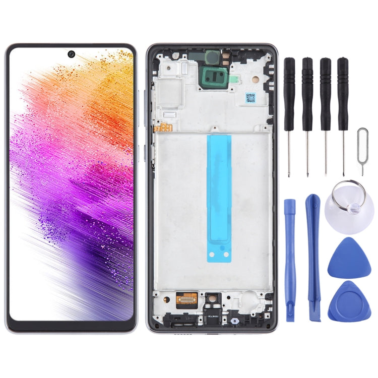 For Samsung Galaxy A73 SM-A736B TFT LCD Screen for Digitizer Full Assembly with Frame, For Samsung Galaxy A73 SM-A736B For Samsung Galaxy A73 SM-A736B
