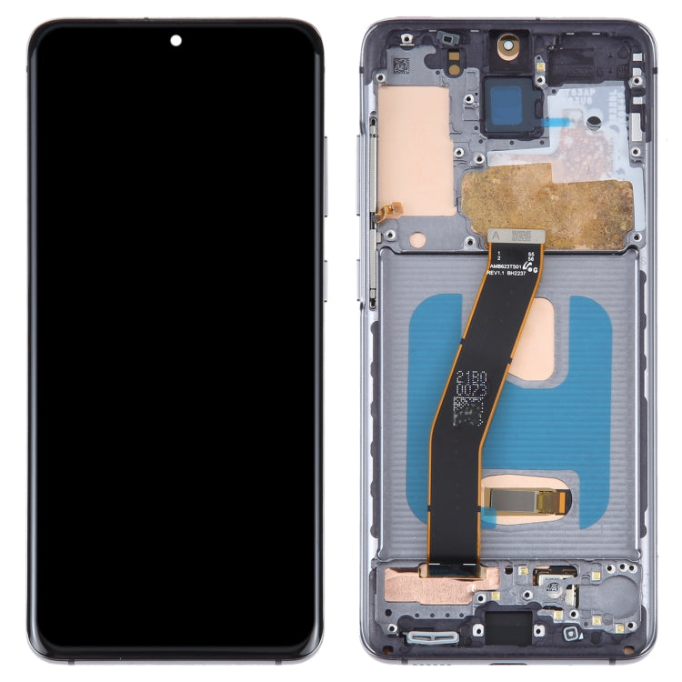 OLED Material LCD Screen for Samsung Galaxy S20 SM-G980 Digitizer Full Assembly With Frame, For Samsung Galaxy S20
