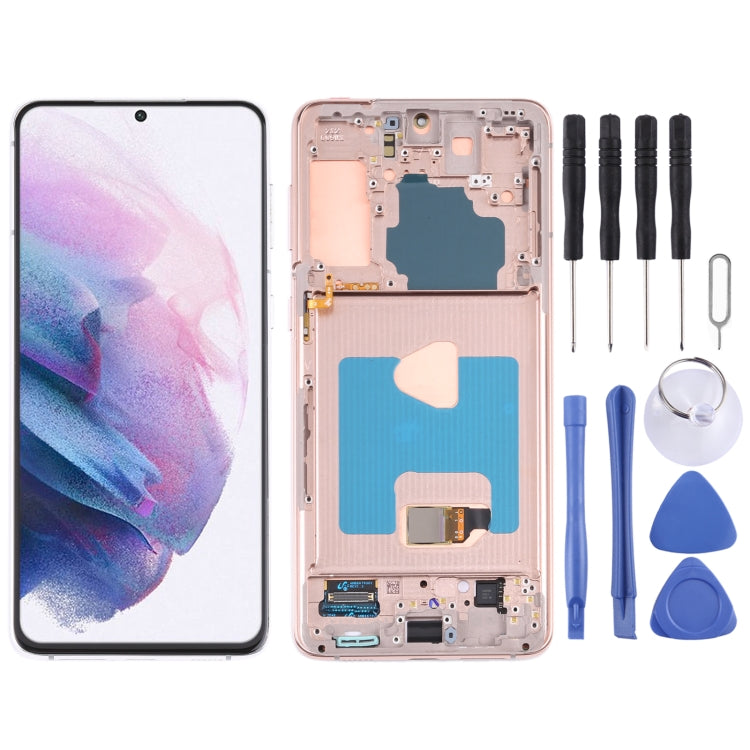 Original LCD Screen and Digitizer Full Assembly With Frame for Samsung Galaxy S21+ 5G SM-G996, For Samsung Galaxy S21+ 5G(Original) For Samsung Galaxy S21+ 5G(Original) Gold