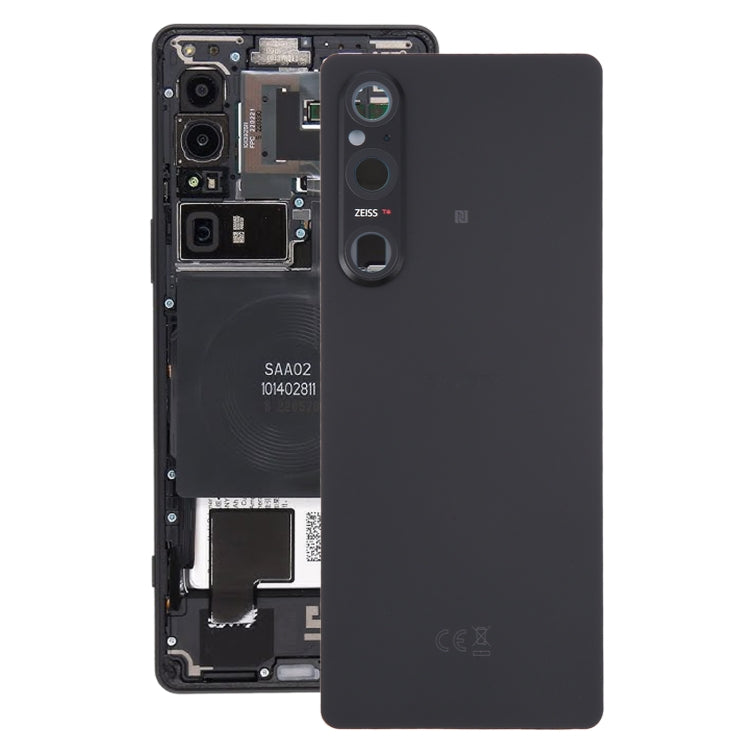 For Sony Xperia 1 V Original Battery Back Cover with Camera Lens Cover, For Sony Xperia 1 V(with Camera Lens) For Sony Xperia 1 V(with Camera Lens) Black
