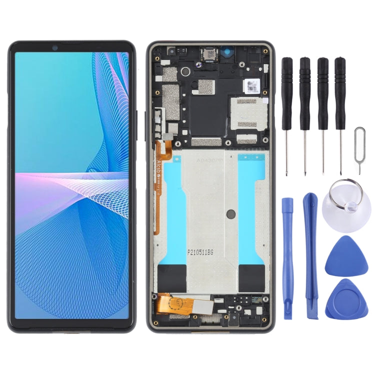 Original LCD Screen For Sony Xperia 10 III SO-52B Digitizer Full Assembly with Frame, For Sony Xperia 10 III(Original) For Sony Xperia 10 III(Original)