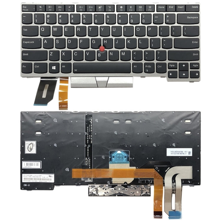 US Backlight keyboard for Lenovo ThinkPad E480 L480 L380 Yoga T480s, For ThinkPad E480 Silver(US) For ThinkPad E480 Silver(US)
