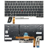US Backlight keyboard for Lenovo ThinkPad E480 L480 L380 Yoga T480s, For ThinkPad E480 Silver(US) For ThinkPad E480 Silver(US)