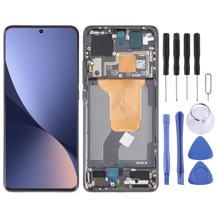 For Xiaomi 12S Original AMOLED Material LCD Screen Digitizer Full Assembly with Frame, For Xiaomi 12S(Original) For Xiaomi 12S(Original) Black