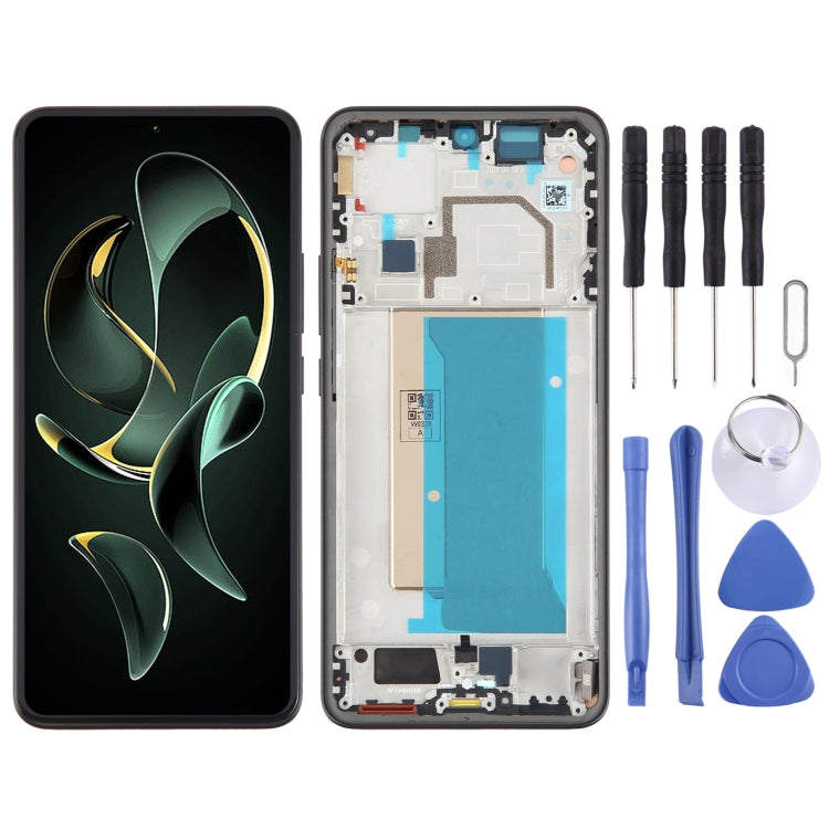 For Xiaomi 13T Pro Original AMOLED Material LCD Screen Digitizer Full Assembly with Frame, For Xiaomi 13T Pro (Original) For Xiaomi 13T Pro (Original) Black