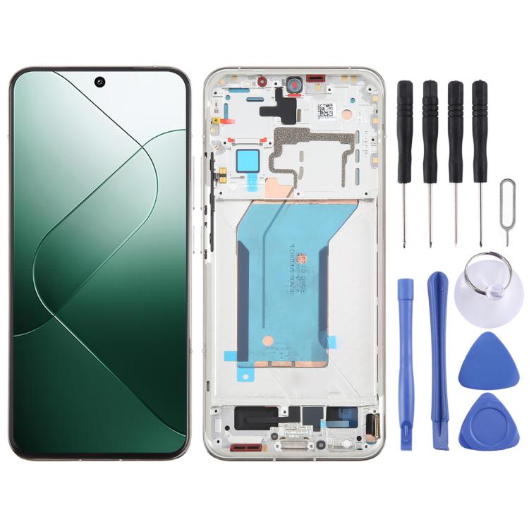 For Xiaomi 14 AMOLED Original LCD Screen Digitizer Full Assembly with Frame, For Xiaomi 14(Original Disassembled) For Xiaomi 14(Original Disassembled) Silver