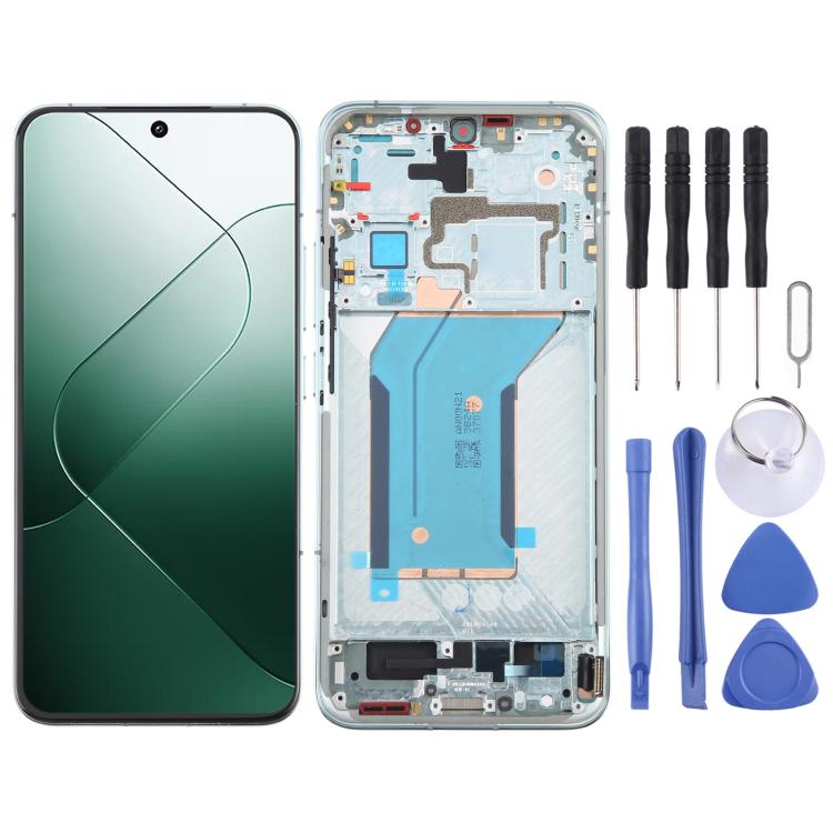 For Xiaomi 14 AMOLED Original LCD Screen Digitizer Full Assembly with Frame, For Xiaomi 14(Original Disassembled) For Xiaomi 14(Original Disassembled) Green