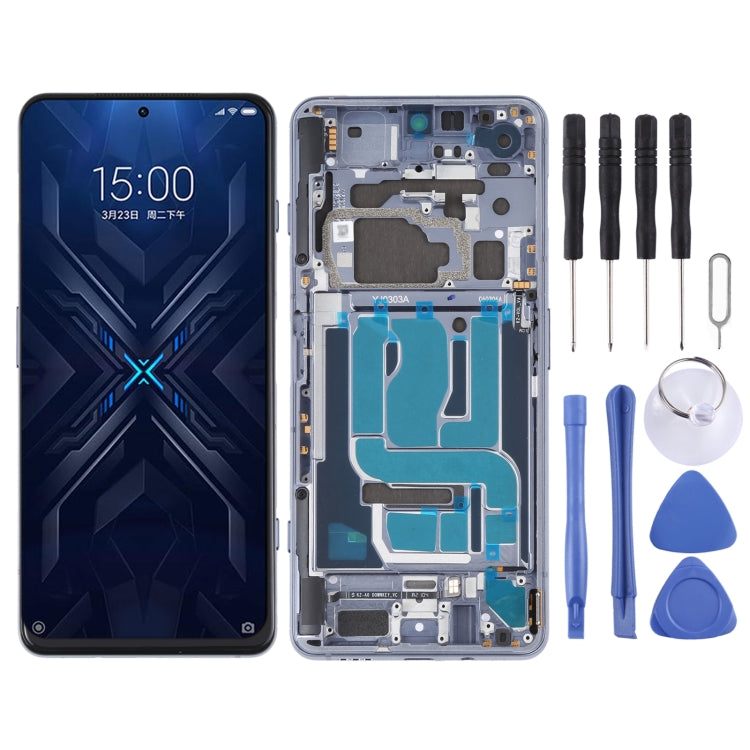 Original LCD Screen and Digitizer Full Assembly With Frame for Xiaomi Black Shark 4 / Black Shark 4 Pro SHARK PRS-H0, SHARK PRS-A0, For Xiaomi Black Shark 4 (Original) For Xiaomi Black Shark 4 (Original) Silver