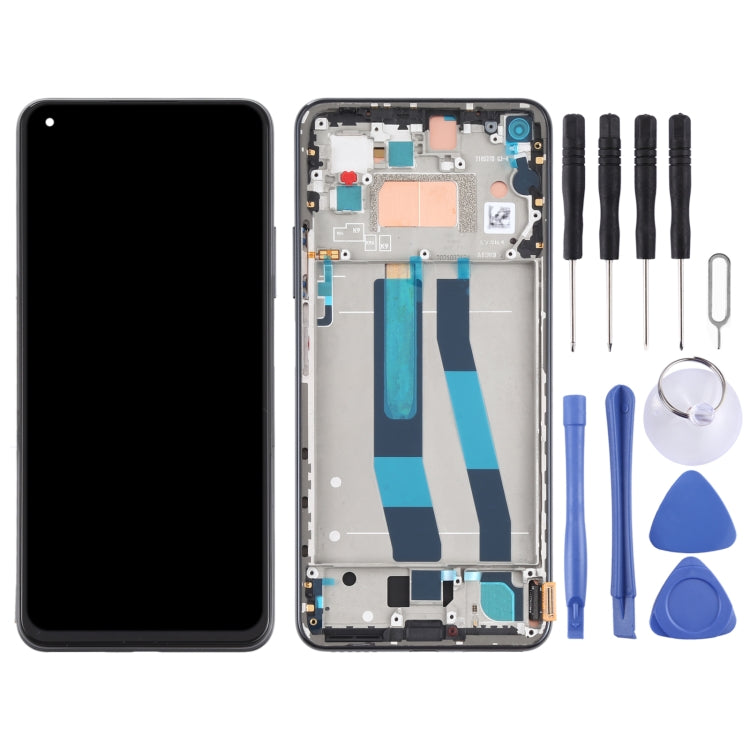 Original LCD Screen and Digitizer Full Assembly With Frame for Xiaomi Mi 11 Lite 4G/11 Lite 5G NE M2101K9AG M2101K9AI, For Xiaomi Mi 11 Lite 4G (Original)
