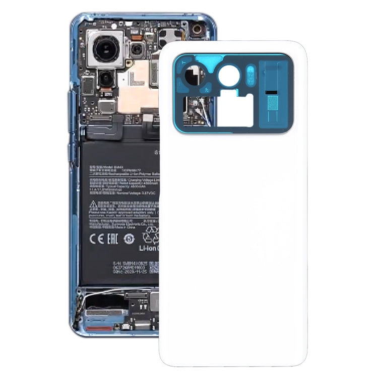 Original Ceramics Battery Back Cover for Xiaomi Mi 11 Ultra M2102K1G, For Xiaomi Mi 11 Ultra (Original) For Xiaomi Mi 11 Ultra (Original) White