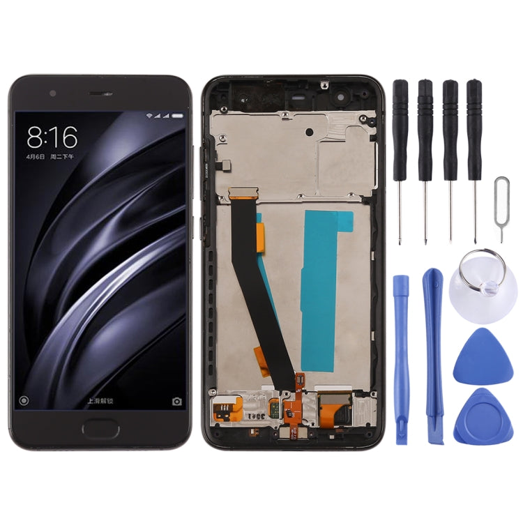 LCD Screen and Digitizer Full Assembly with Frame for Xiaomi Mi 6, For Xiaomi Mi 6 For Xiaomi Mi 6 Black