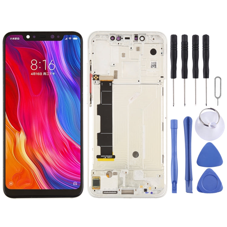 LCD Screen and Digitizer Full Assembly with Frame & Side Keys for Xiaomi Mi 8, For Xiaomi Mi 8, For Mi 8 (Rose Gold) For Xiaomi Mi 8 Silver
