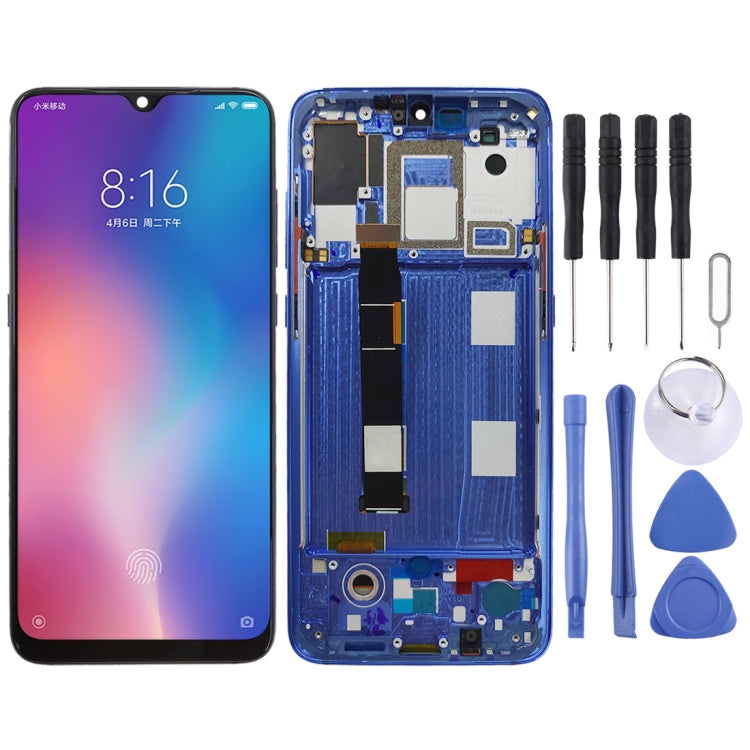 OLED Material LCD Screen and Digitizer Full Assembly with Frame for Xiaomi Mi 9, For Xiaomi Mi 9 (OLED), For Mi 9 (Pink) For Xiaomi Mi 9 (OLED) Blue