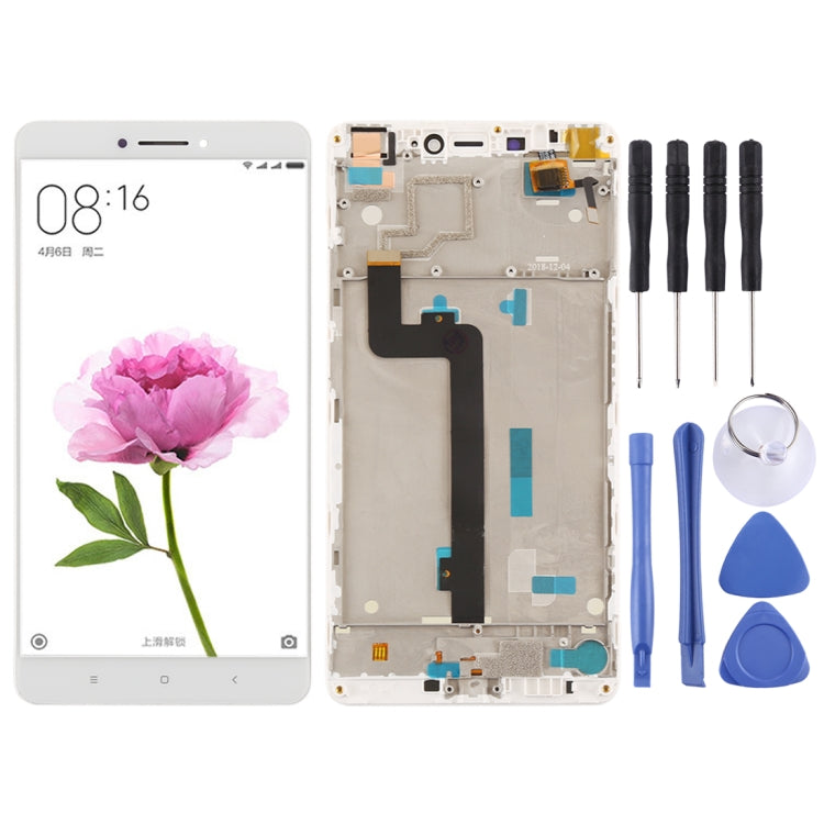 LCD Screen and Digitizer Full Assembly with Frame for Xiaomi Mi Max, For Xiaomi Mi Max For Xiaomi Mi Max White