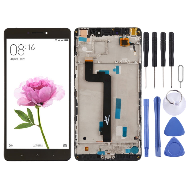 LCD Screen and Digitizer Full Assembly with Frame for Xiaomi Mi Max, For Xiaomi Mi Max For Xiaomi Mi Max Black